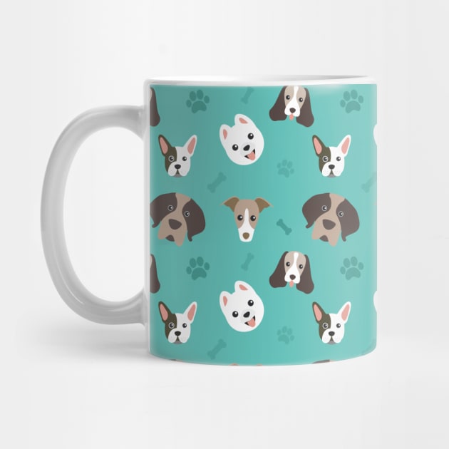 Cartoon Lovely Dog Art Pattern by MariaStore